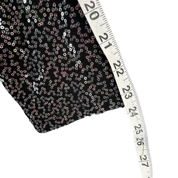 Nina Leonard Jacket Womens XL Black Sequined Cardigan Sparkle Evening Classic - Picture 12 of 16